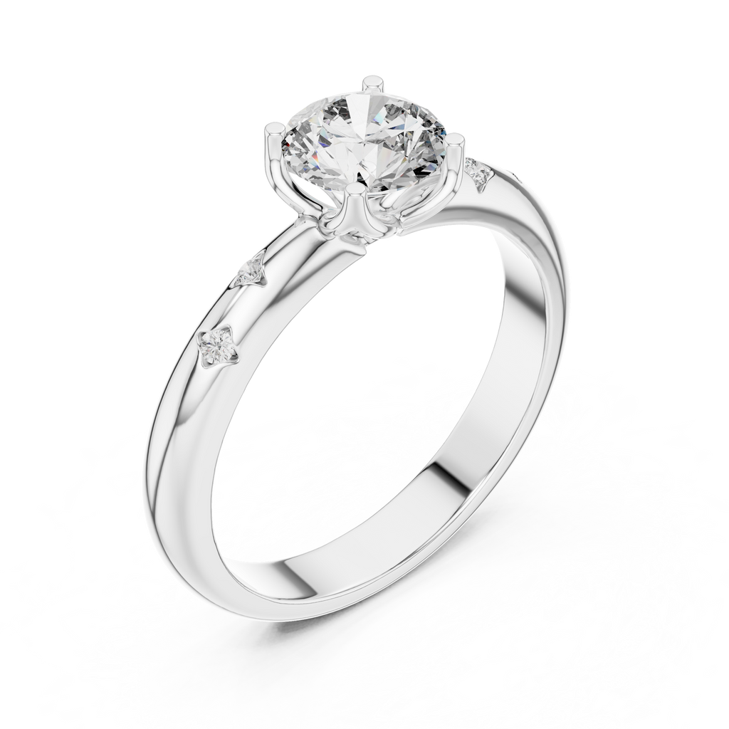 Round Solitaire Engagement Ring