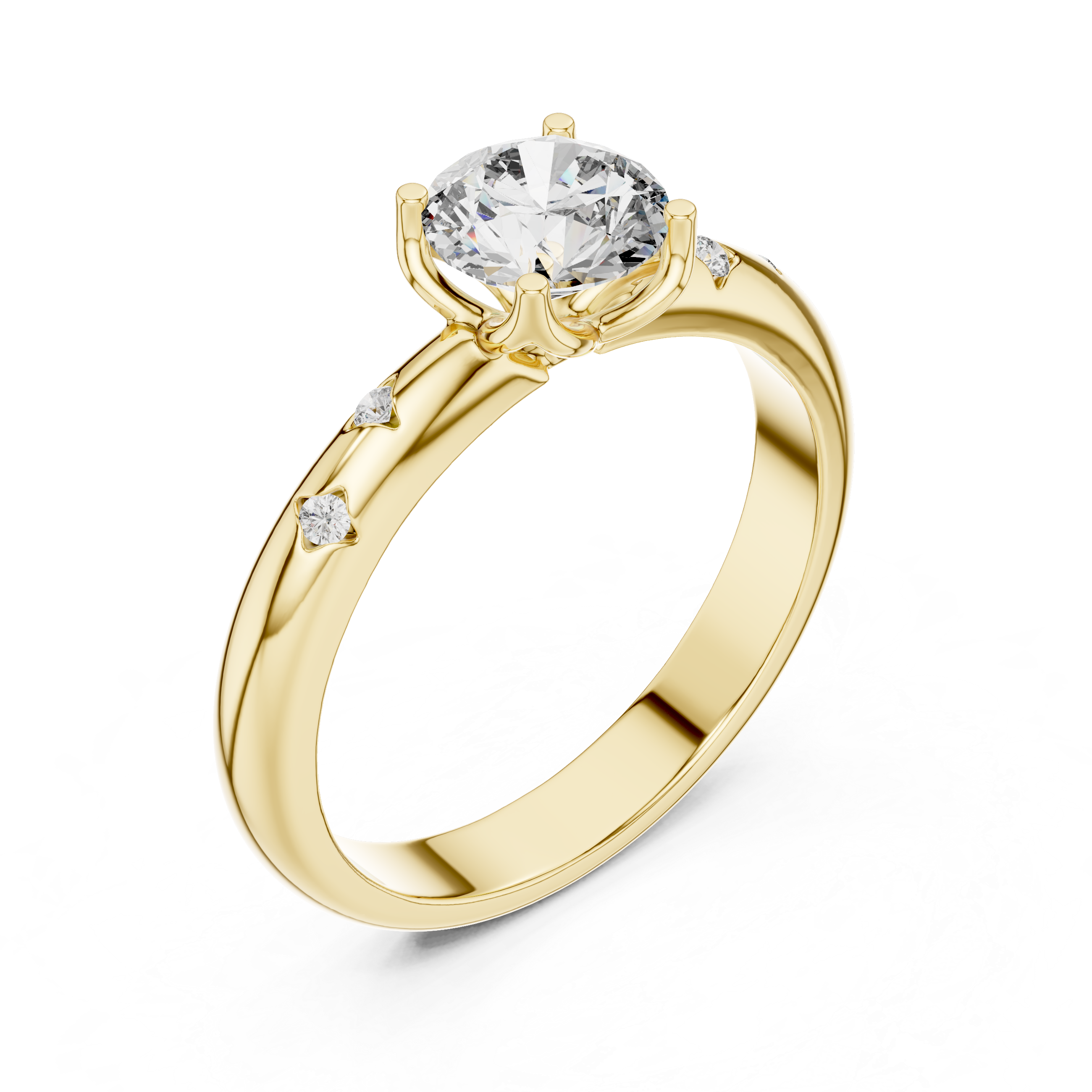 Round Solitaire Engagement Ring