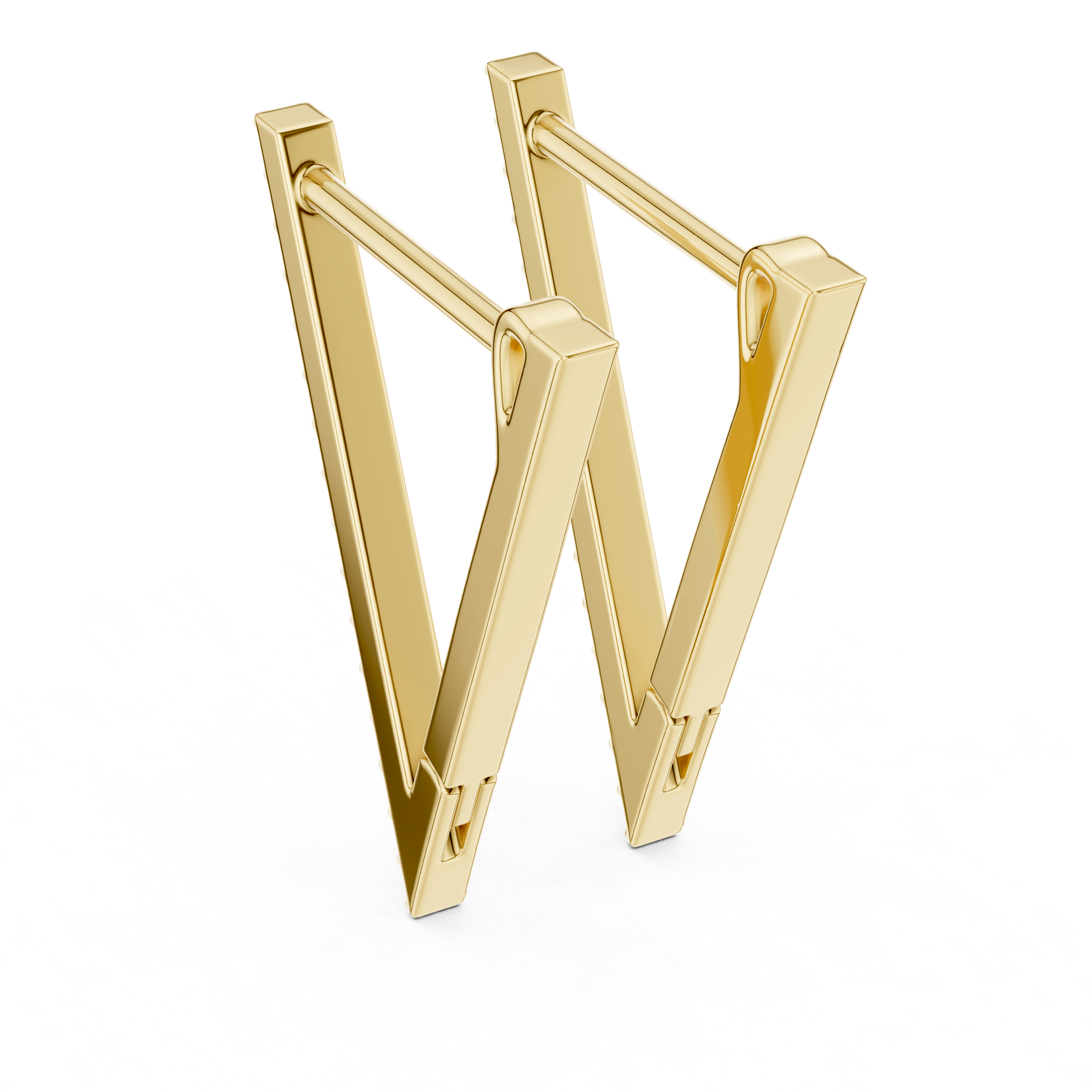 Triangle Drop Diamond Earrings
