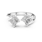 Princess Cut Toi et Moi Diamond Ring