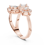 Toi et Moi Halo 3 Lab Grown Diamond Ring