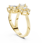 Toi et Moi Halo 3 Lab Grown Diamond Ring