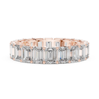 Emerald Cut Diamond Full Eternity Band