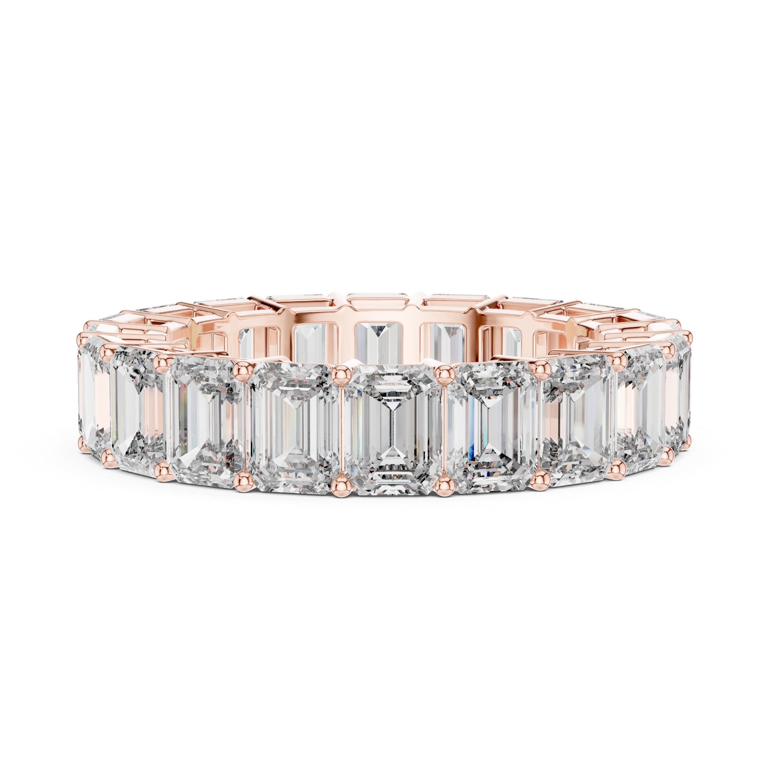 Emerald Cut Diamond Full Eternity Band