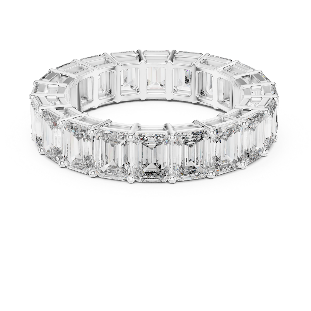Emerald Cut Diamond Full Eternity Band
