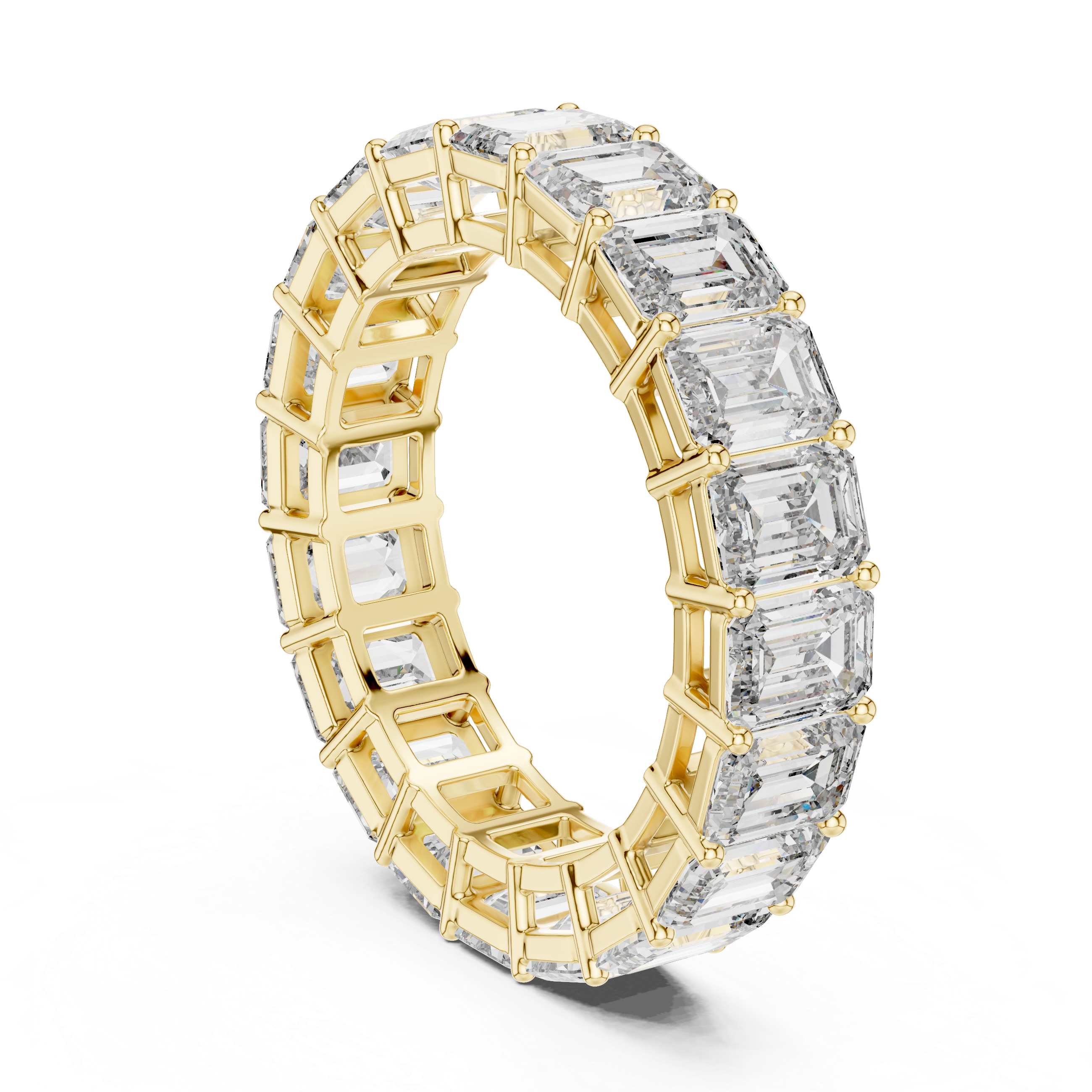 Emerald Cut Diamond Full Eternity Band
