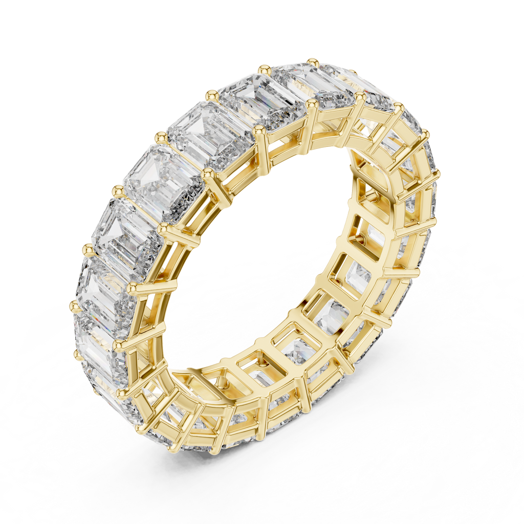 Emerald Cut Diamond Full Eternity Band