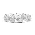 Roy Diamond white gold pear cut eternity band ring front close angle highlighting diamond brilliance and premium finish
