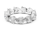 Roy Diamond white gold pear eternity band ring top view showing full eternity diamond layout with open gallery