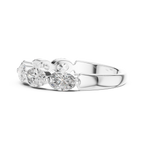 Oval Lab Grown Diamond Half Eternity Band