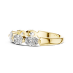 Oval Lab Grown Diamond Half Eternity Band