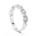 Oval Lab Grown Diamond Half Eternity Band