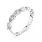 Oval Lab Grown Diamond Half Eternity Band