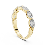 Oval Lab Grown Diamond Half Eternity Band