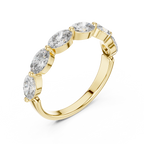 Oval Lab Grown Diamond Half Eternity Band