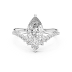 Pear Diamond Split Shank Ring