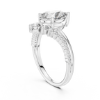 Pear Diamond Split Shank Ring