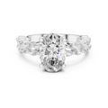Oval Cut Diamond Marquise Split Shank Engagement Ring