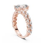 Oval Cut Diamond Marquise Split Shank Engagement Ring