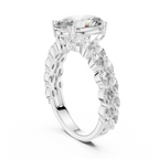 Oval Cut Diamond Marquise Split Shank Engagement Ring