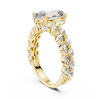 Oval Cut Diamond Marquise Split Shank Engagement Ring