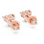 Heart Shape Diamond Stud Earrings