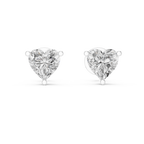 Heart Shape Diamond Stud Earrings