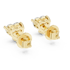 Heart Shape Diamond Stud Earrings