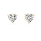 Heart Shape Diamond Stud Earrings