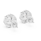 Round Halo Diamond Stud Earrings