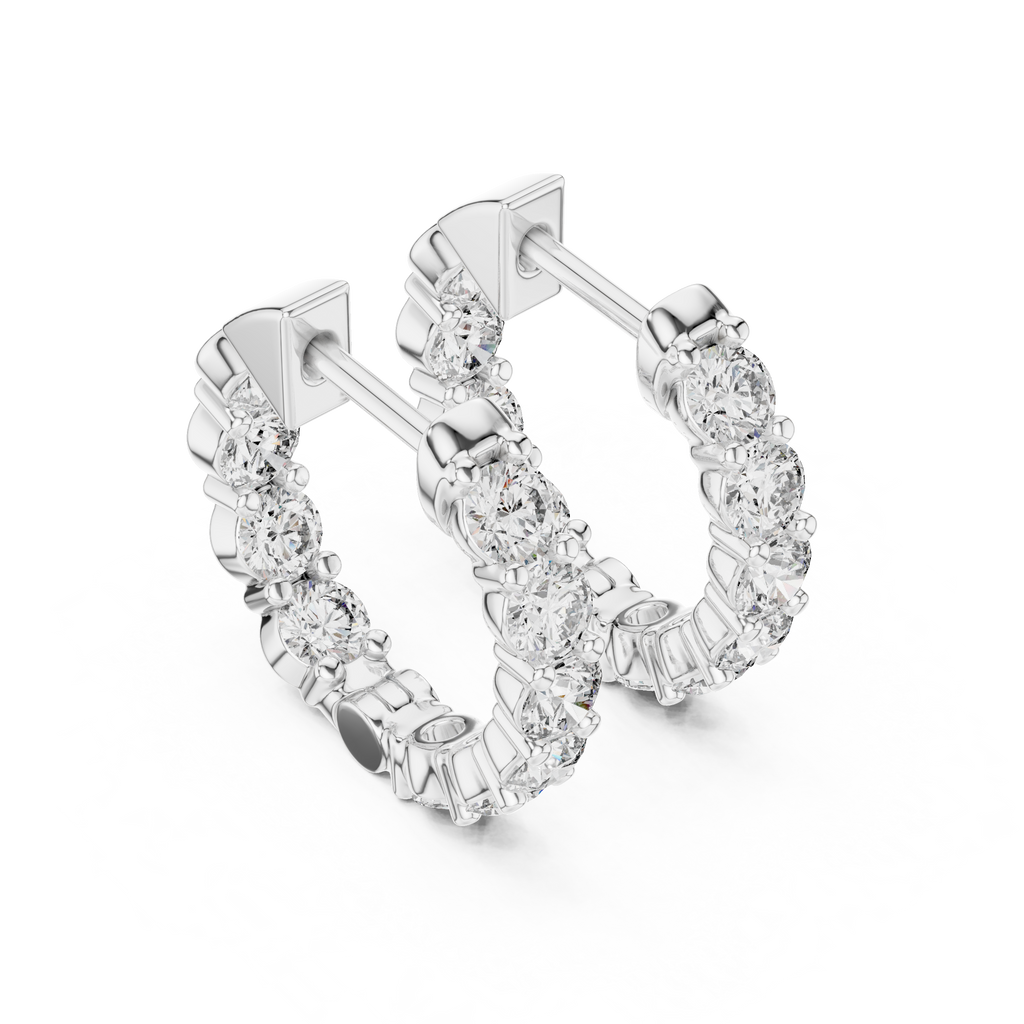 Diamond Hoop Earrings