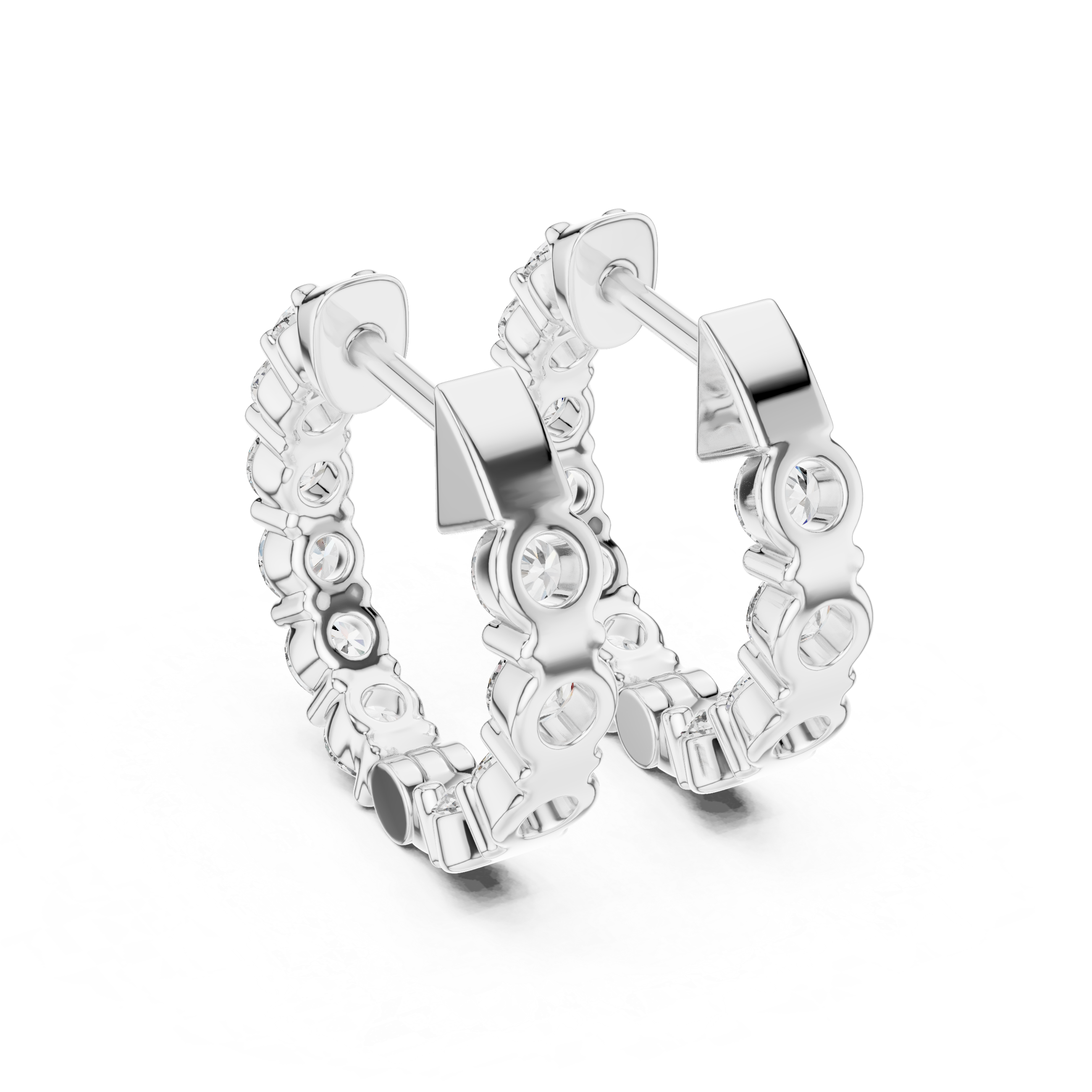Diamond Hoop Earrings