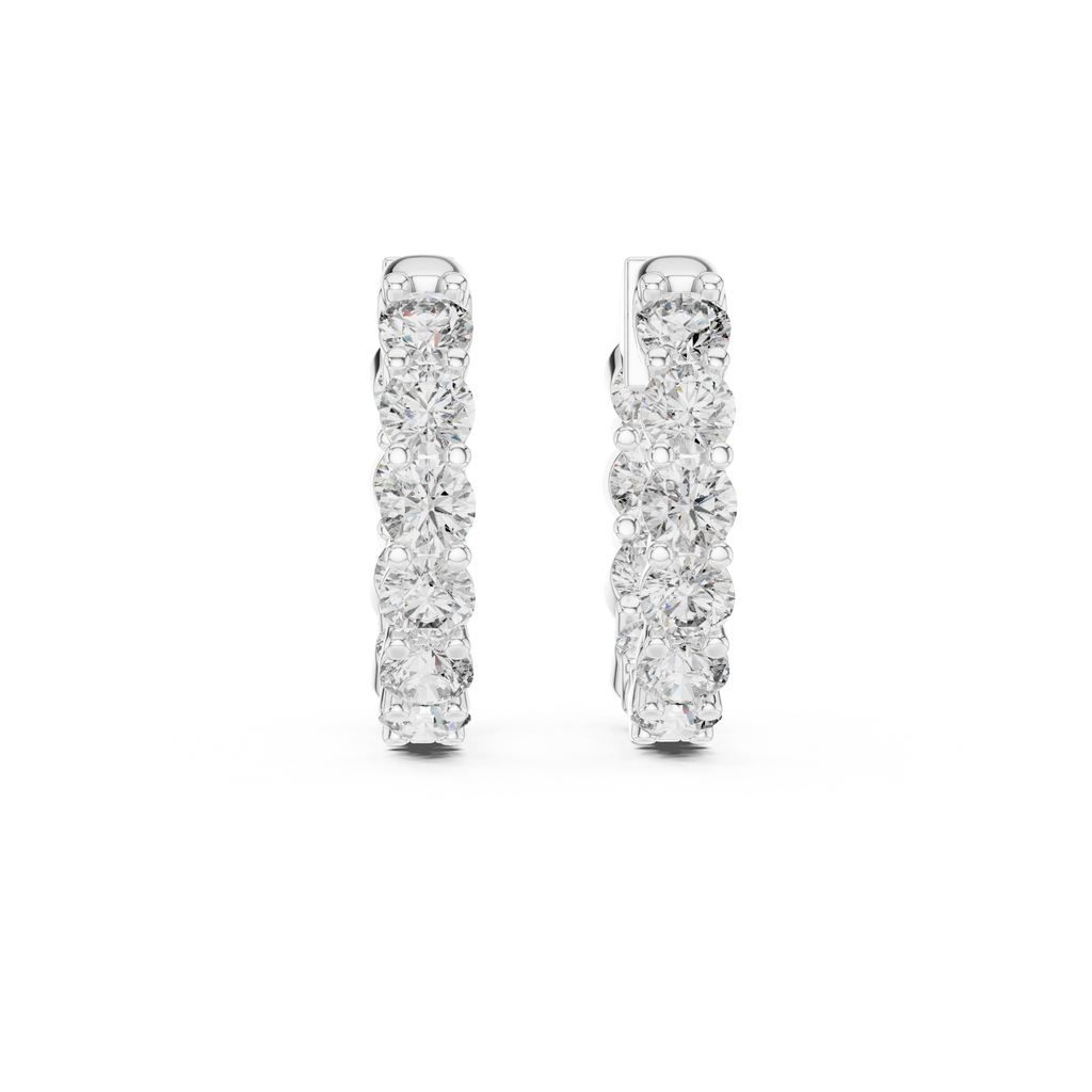 Diamond Hoop Earrings