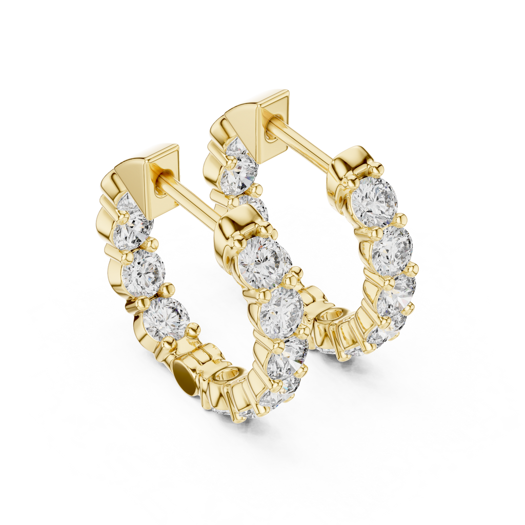Diamond Hoop Earrings