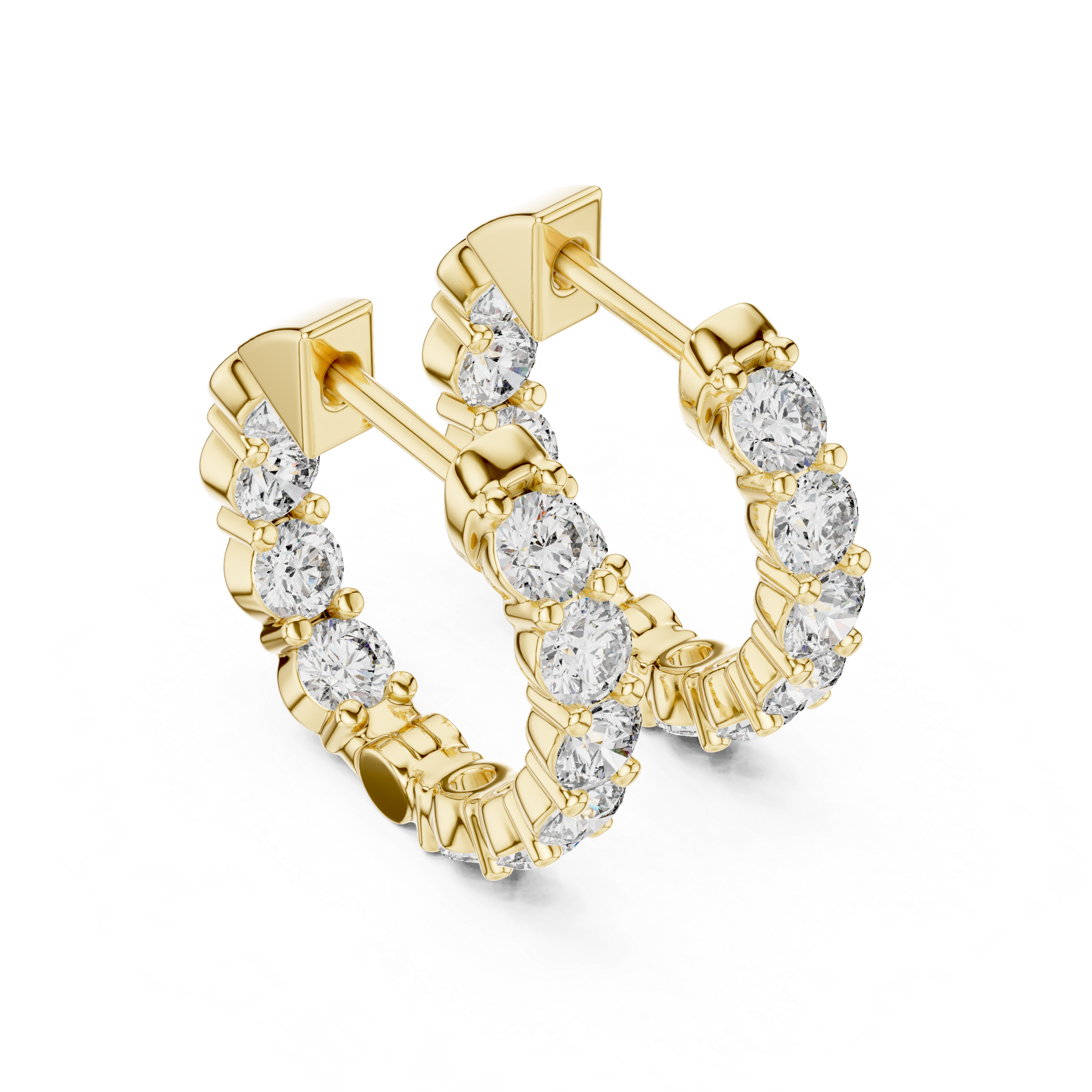 Diamond Hoop Earrings