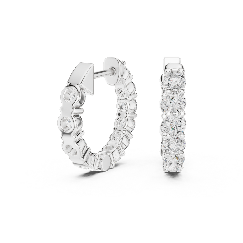 Diamond Hoop Earrings