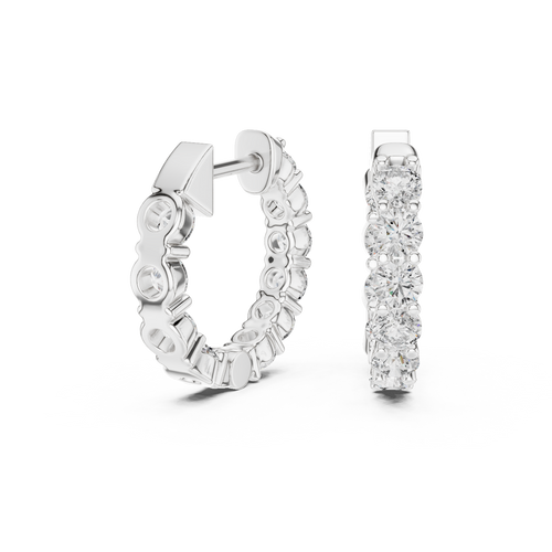 Diamond Hoop Earrings