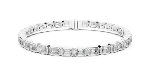Emerald Bezel Line Bracelet