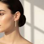 Triangle Drop Diamond Earrings