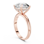 Solitaire Diamond Hidden Halo Ring