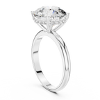 Solitaire Diamond Hidden Halo Ring