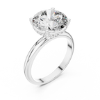 Solitaire Diamond Hidden Halo Ring