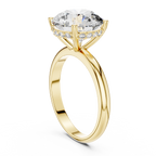 Solitaire Diamond Hidden Halo Ring