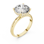 Solitaire Diamond Hidden Halo Ring