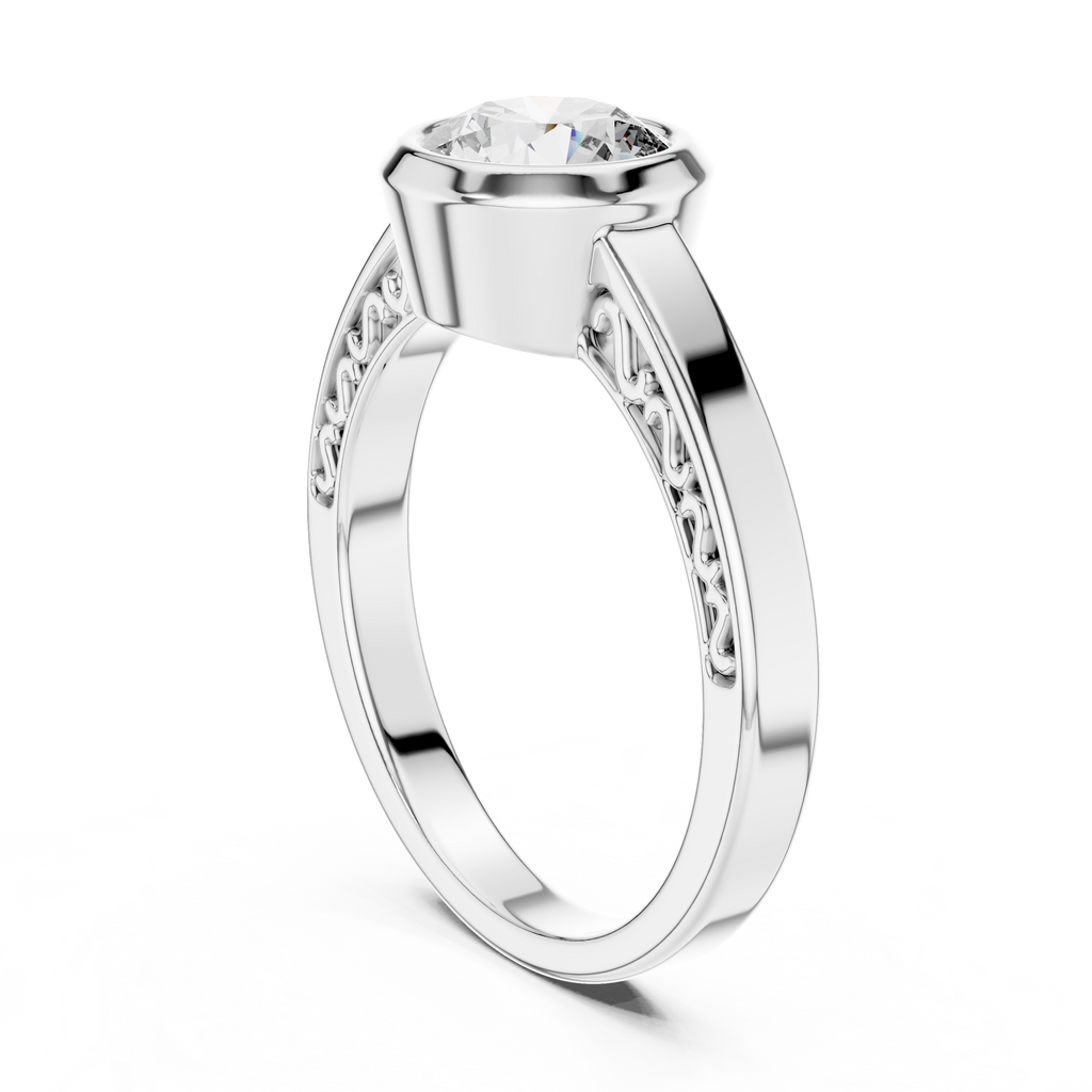 Classic Bezel Solitaire Diamond Ring
