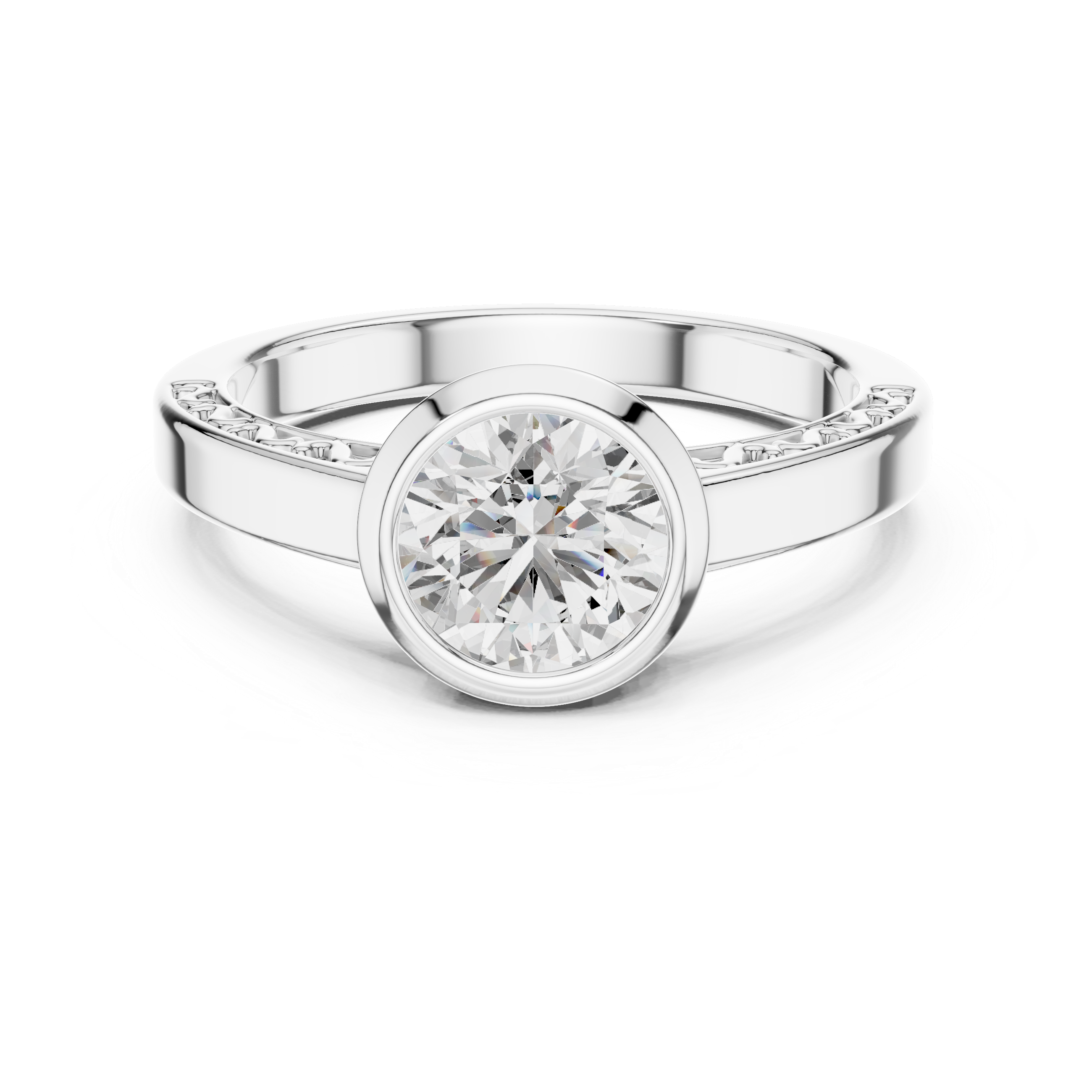 Classic Bezel Solitaire Diamond Ring