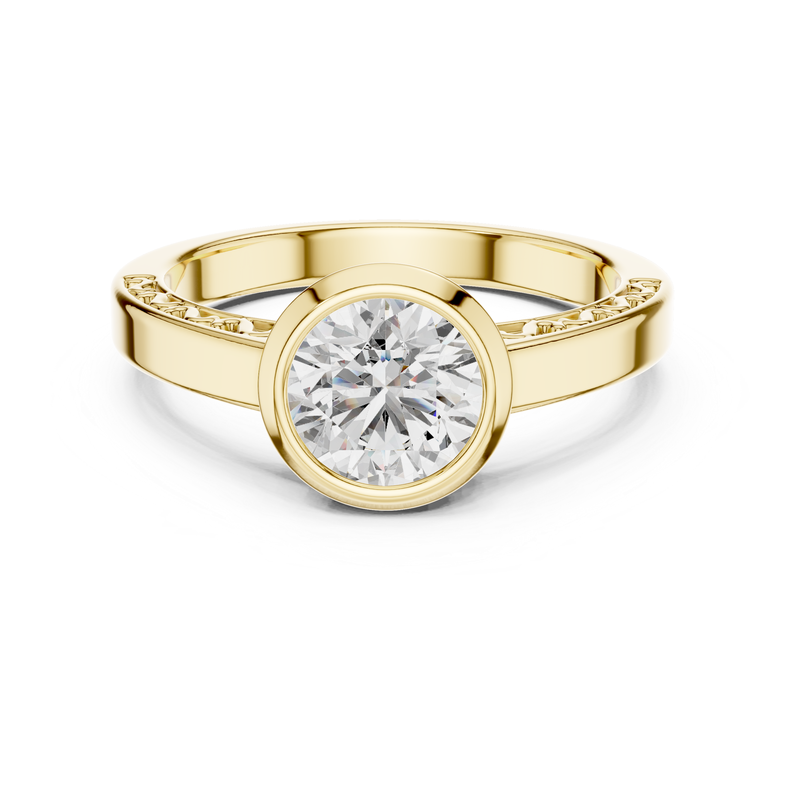Classic Bezel Solitaire Diamond Ring