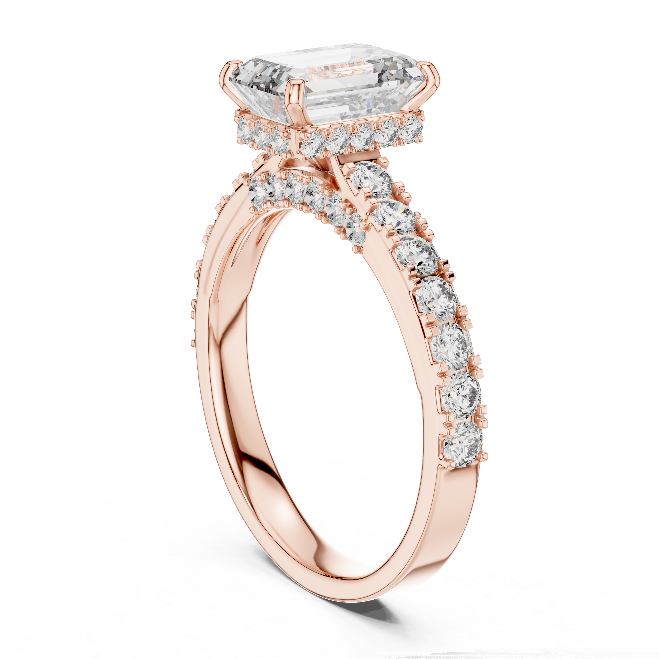 Emerald Cut Lab Grown Diamond Ring