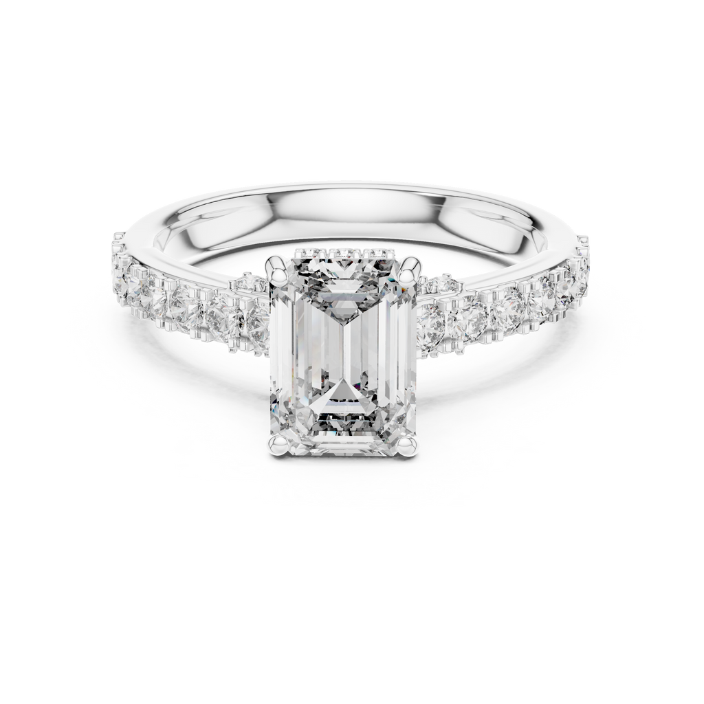 Emerald Cut Lab Grown Diamond Ring