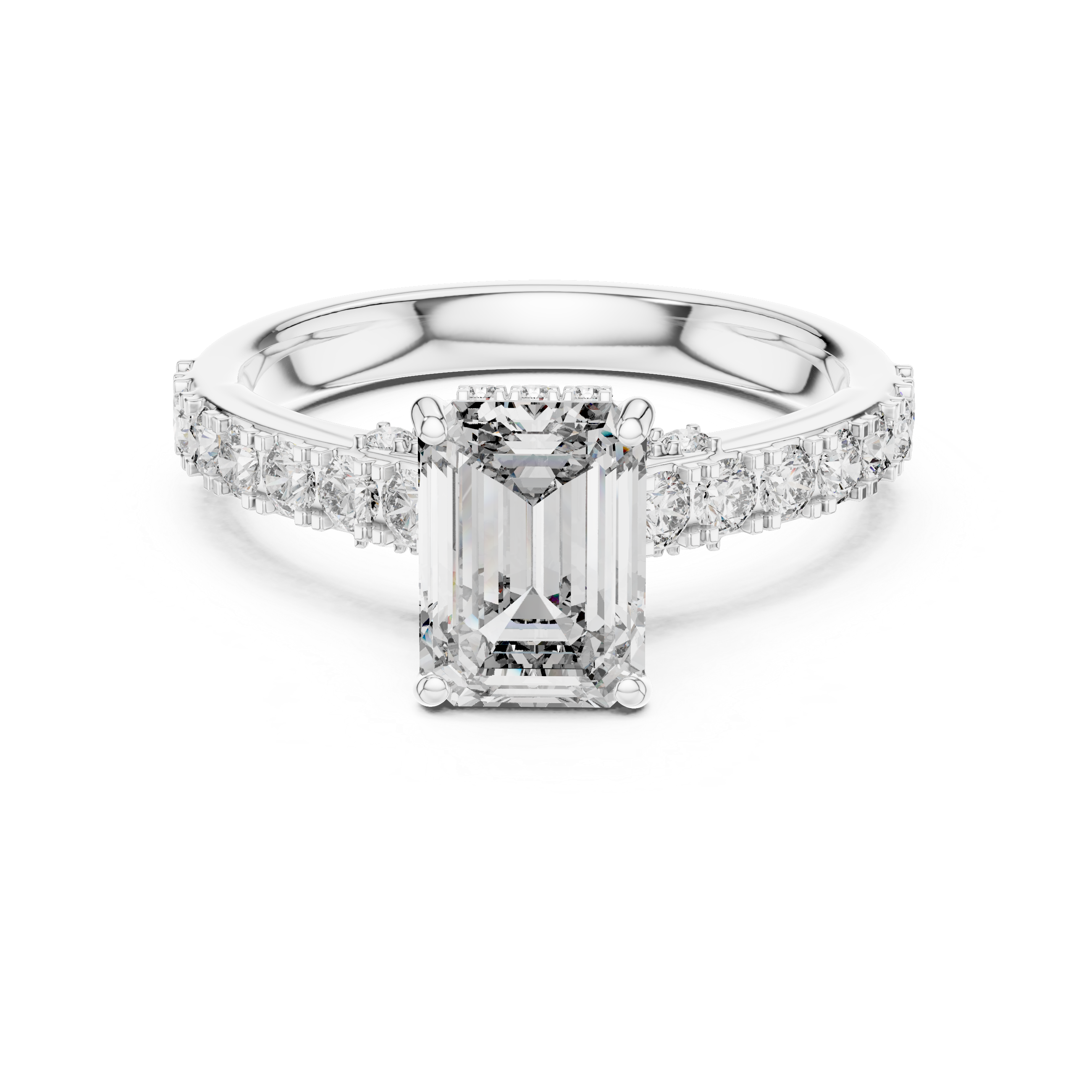 Emerald Cut Lab Grown Diamond Ring